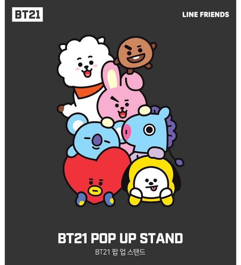 BT21 Popup Standing Smart Tok GripTok BTS Character Korea Line Friend