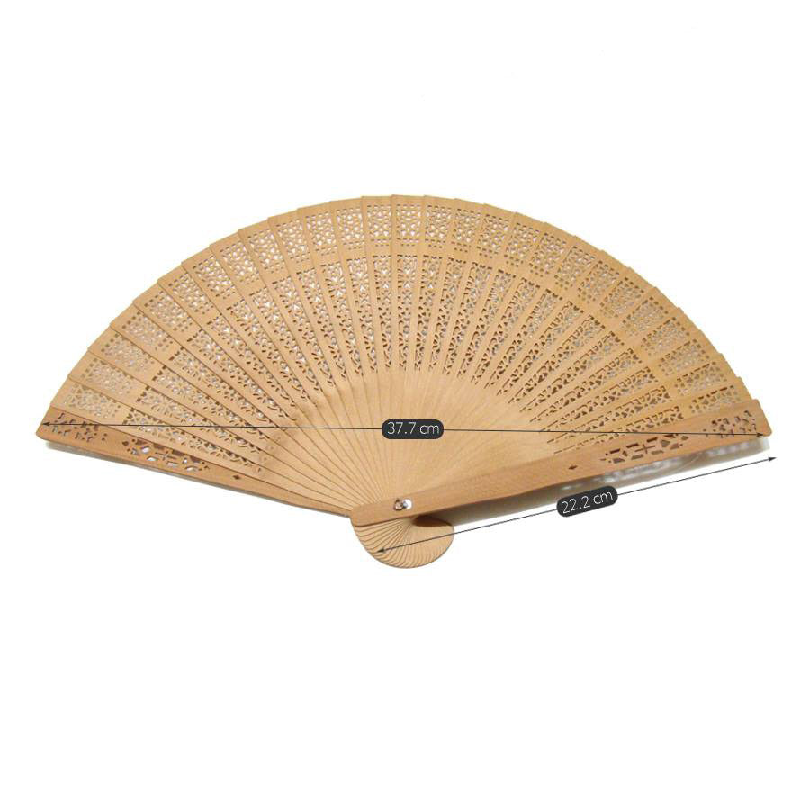 Bamboo Korean Traditional Folding Hand Fans Portable Summer eco-friendly Folded Beige