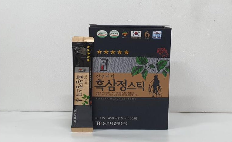 Dongbo Korean Black Ginseng Berry 90 Sticks 15ml Health Supplements 6 Years Old Immunity Gifts Drinks