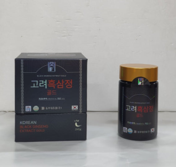 Dongbo Natural Korean Black Ginseng Extract Gold 240g Health Supplements Blood Circulation Immunity Gifts Fatigue Vitality