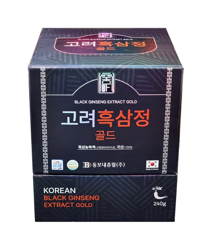 Dongbo Natural Korean Black Ginseng Extract Gold 240g Health Supplements Blood Circulation Immunity Gifts Fatigue Vitality