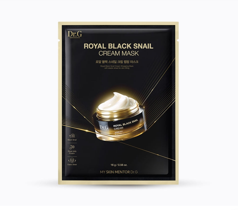 Dr.G ROYAL BLACK SNAIL CREAM MASK 10EA Korean Beauty Skin Care