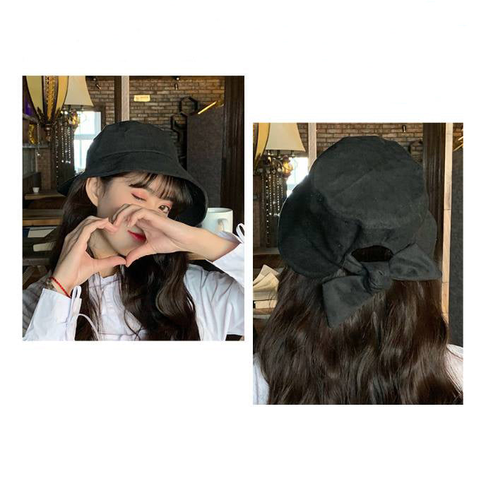 Ribbon String Bucket Hats Fashion Styling Trendy Korea Womens
