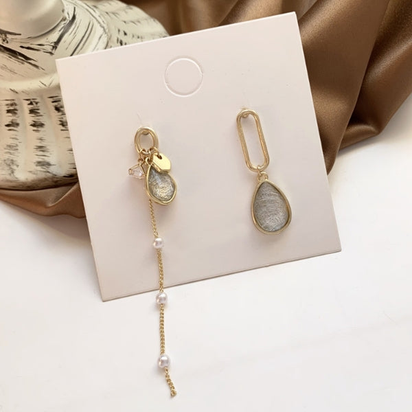 Unbalanced One Drop Earrings Gift Korean jewelry Womens Accessories