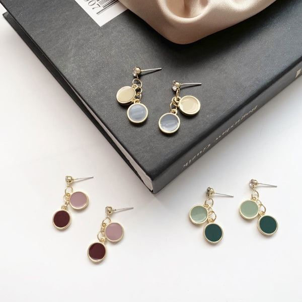 Layered Ring Cubic Earrings Gift Korean jewelry Womens Accessories