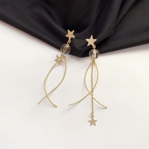 Wave Star Drop Earrings Gift Korean jewelry Womens Accessories Fashion