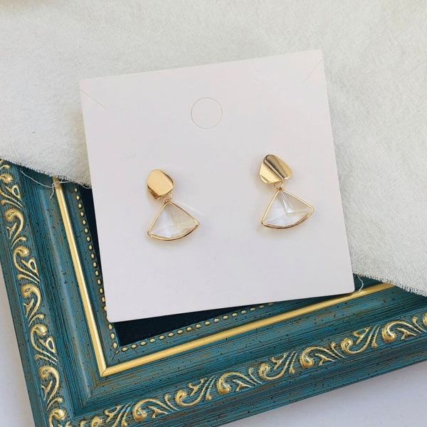 Triangle Cubic Earrings Gift Korean jewelry Womens Accessories