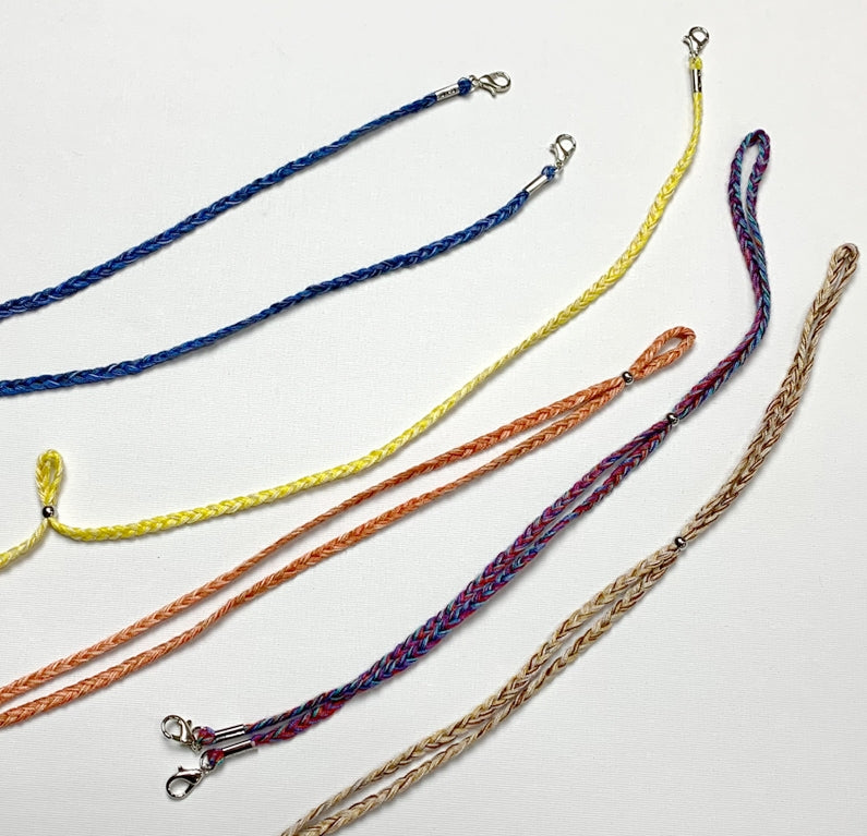 Handmade Braided String Face Masks Necklaces Adjustable Lightweight