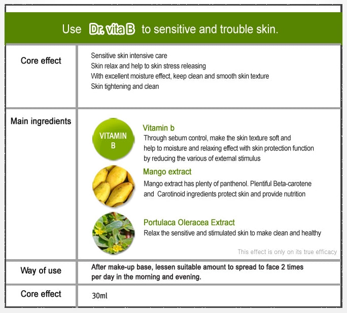 DAYCELL Dr.VITA Vitamin Cream B 30ml (Soothing Care) for sensitive skin