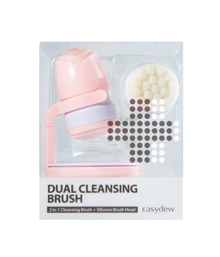 Easydew Dual Cleansing Brush Facial Deep Clean Pore Blackheads Sebum Skincare