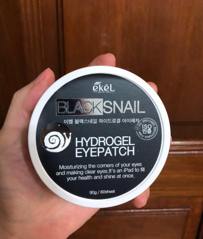 ekeL Black Snail Hydrogel Eye Patch 90g (60ea) Womens Beauty Cosmetic