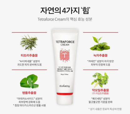ElishaCoy Tetraforce Cream 50g moisturizer Tea Tree Centella Asiatica