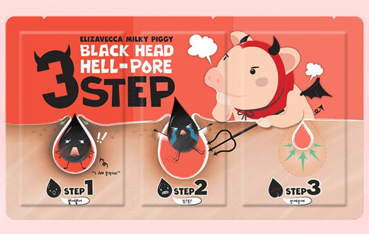ELIZAVECCA MILKY PIGGY BLACK HEAD SOLUTION 3 STEP Korean Skincare