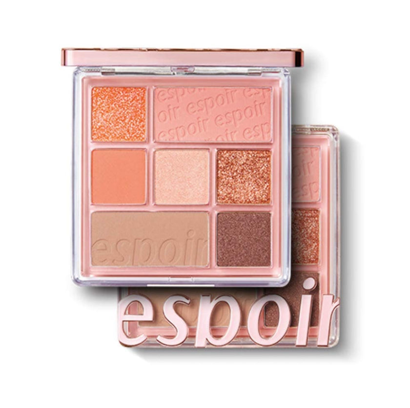 ESPOIR Real Eye Palette #2 Rosy Feed Beauty Eye Pearl Glitter Shadow Makeup