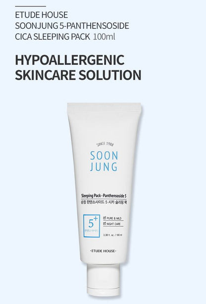 ETUDE HOUSE Soon Jung Panthensoside 5 Cica Sleeping Pack 100ml