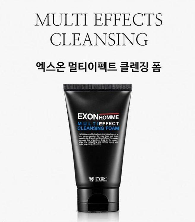 EXON Homme Multi Effect Cleansing Foam 135ml pores tea tree soothes