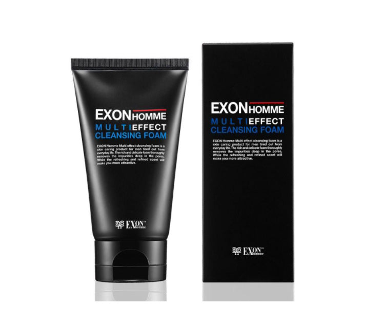 EXON Homme Multi Effect Cleansing Foam 135ml pores tea tree soothes