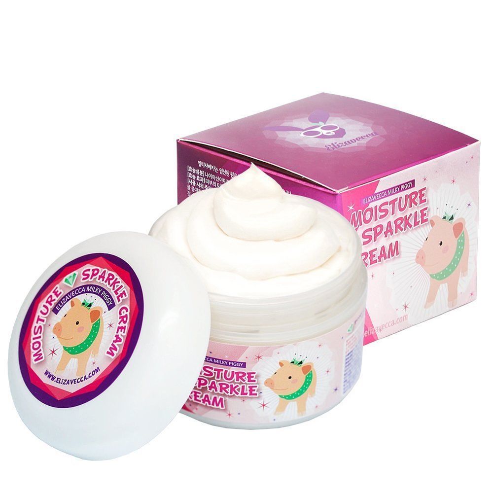 ELIZAVECCA Milky Piggy Moisture Sparkle Cream 100g Korean Beauty