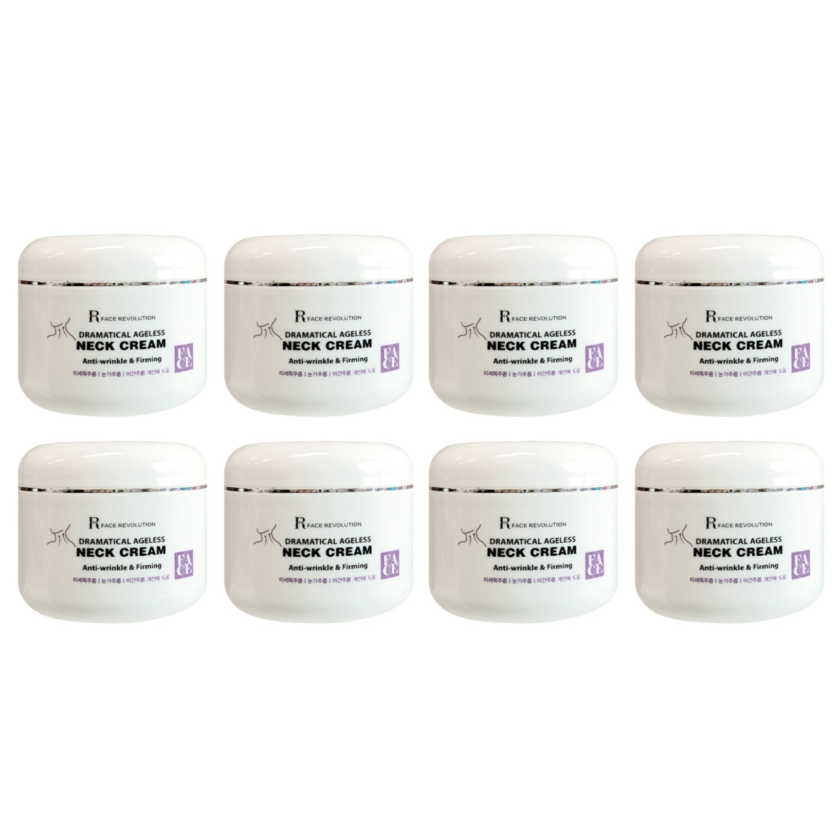 8 Pieces FACE REVOLUTION Dramatical Ageless Neck Creams 100g Wrinkles Lines Moisture Anti-ageing