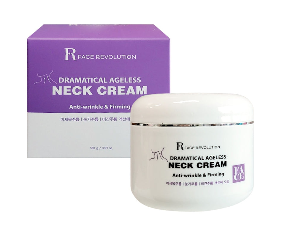 2 Pieces FACE REVOLUTION Dramatical Ageless Neck Creams 100g Wrinkles Lines Moisture Anti-ageing