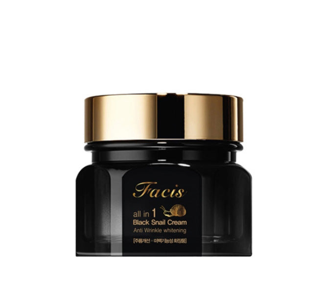 Facis All In 1 Black Snail Cream 100ml Whitening Wrinkles Skin Care Facial Face silky smooth
