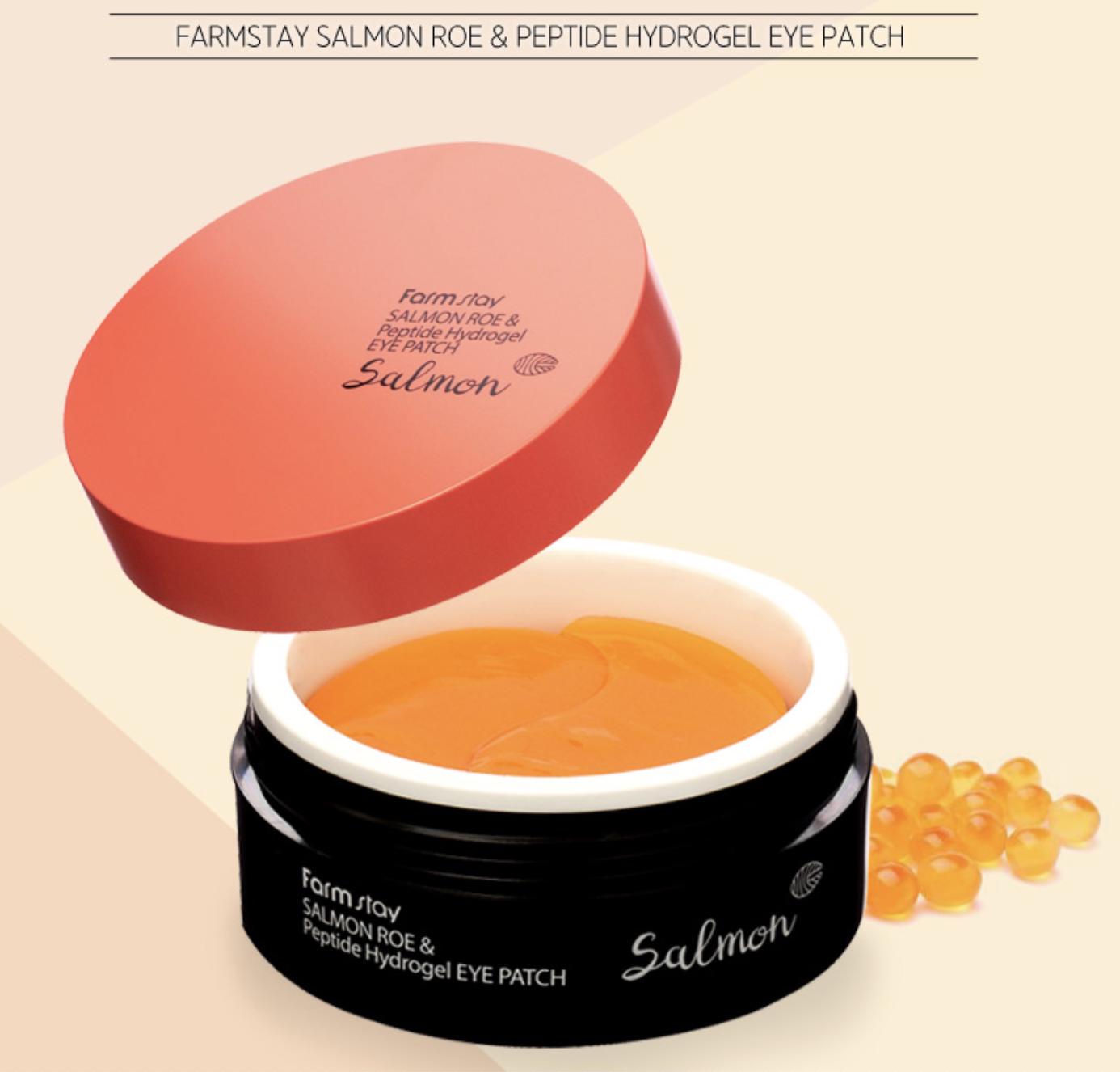 FARM STAY Salmon Roe & Peptide Hydrogel Eye Patch 90g Anti-aging