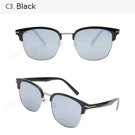 Half Frame Coolwinks Sunglasses Semi-Rimless Rimmed Unisex Wayfarer