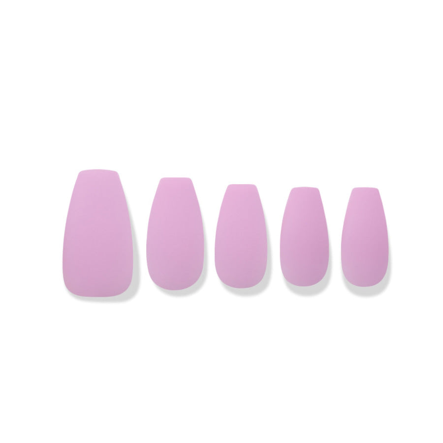Finger Suit Taffy Pink Nails 40pcs Hand Artificial Fake Nails Long Pretty Home Art Tips Beauty Coffin Shape Press On Pink Color