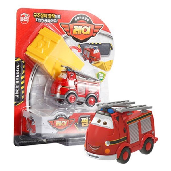 Brave fire truck Ray Pump Korean Animation Characters Figures Toy Kids
