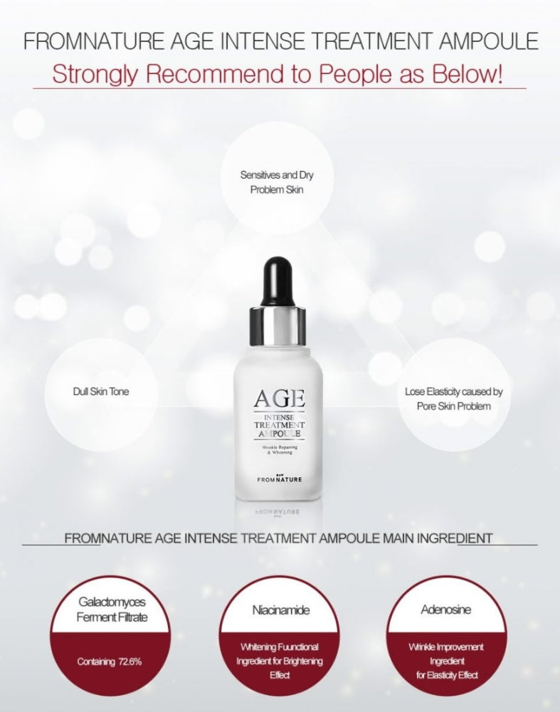 FROM NATURE Age Intense Treatment Ampoule 30ml Anti Wrinkles Moisture