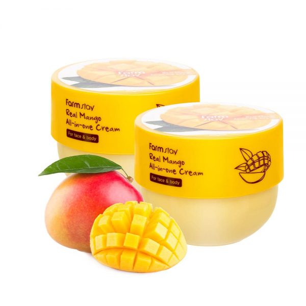 FARM STAY REAL MANGO ALL-IN-ONE CREAM FOR FACE & BODY - 300ML