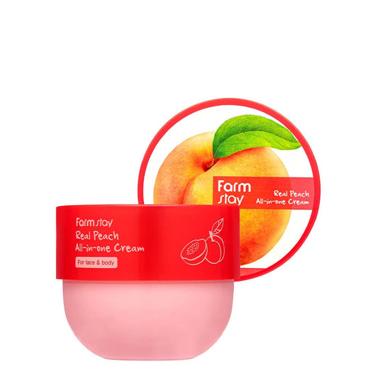 FARM STAY REAL PEACH ALL-IN-ONE CREAM FOR FACE & BODY - 300ML