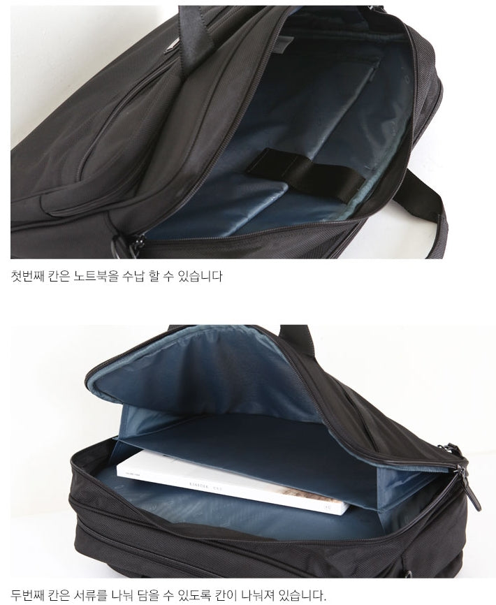Black Travel Business Briefcases Korean Mens Fashion Business Bags
