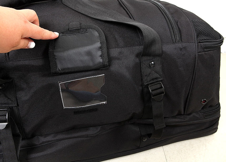 Black Travel Luggage Rolling Duffels Trolly Bags Korean Mens Fashion