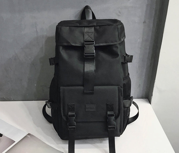 URBAN BROS COVER BLACK BACKPACKS Korean Fashion Unisex Travel Bags