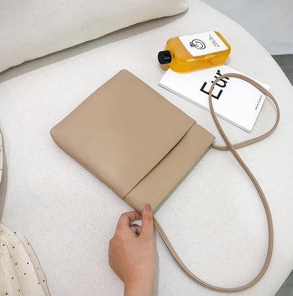 URBAN BROS WOMENS BEIGE SLIM CROSS BAGS Korean Fashion Luxury Style