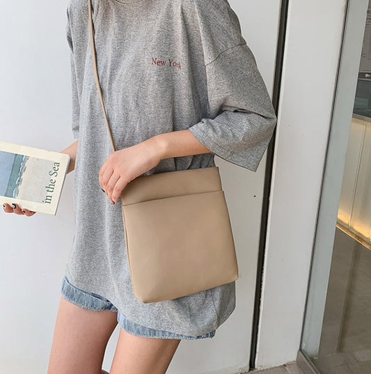 URBAN BROS WOMENS BEIGE SLIM CROSS BAGS Korean Fashion Luxury Style