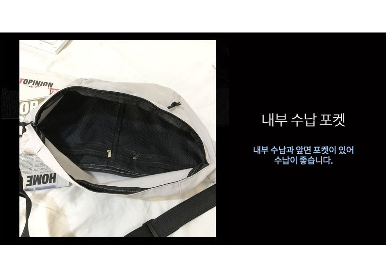 URBAN BROS CASUAL Black SLING BAGS Korean Fashion Unisex Messenger Bag