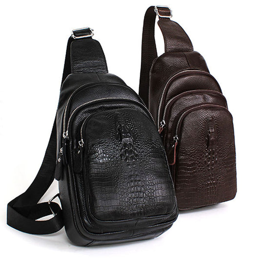 Genuine Cowhide Leather Sling Bags Messengers Travel Backpacks