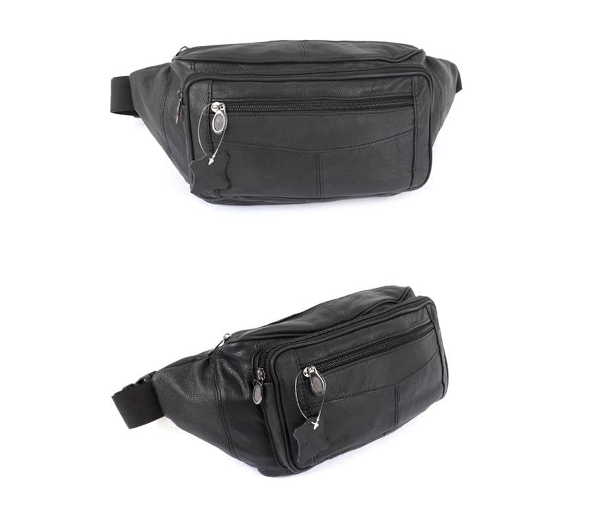 Genuine Cowhide Leather Sling Bags Messengers Travel Waist pack
