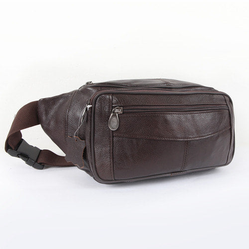 Genuine Cowhide Leather Sling Bags Messengers Travel Waist pack