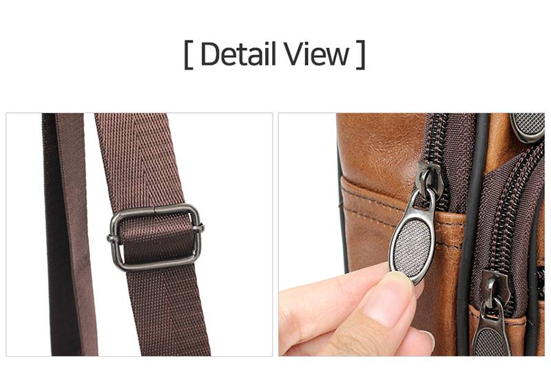 Brown Genuine Cowhide Leather Sling Bags Messengers Travel Backpacks