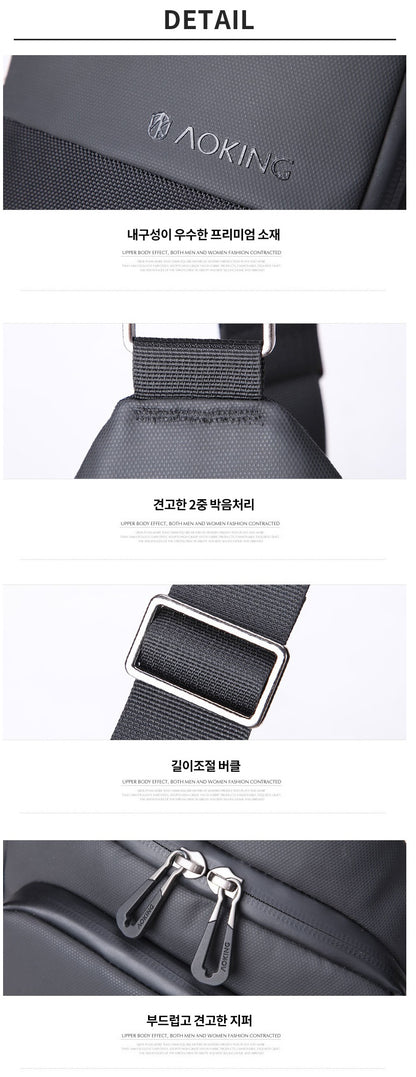 Black Travel Sling Bags Messengers Crossbody Picnic Mens Casual Fit for iPad