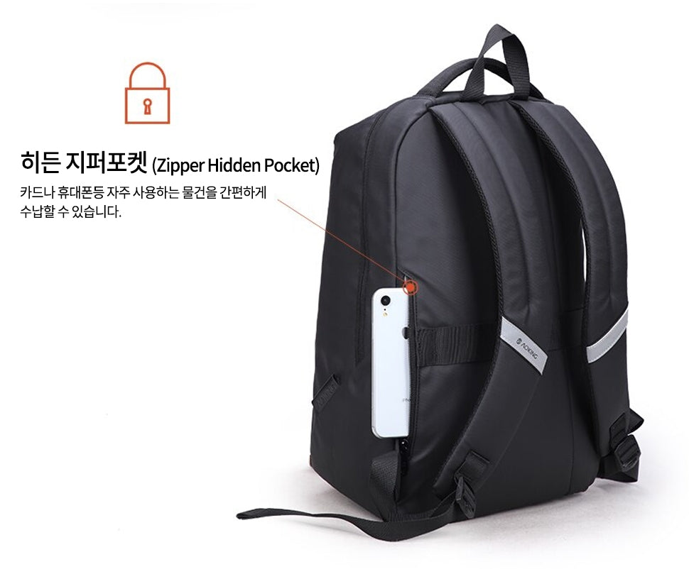 Laptop Backpacks Mens Luggage Strap Band USB Night Safety Waterproof