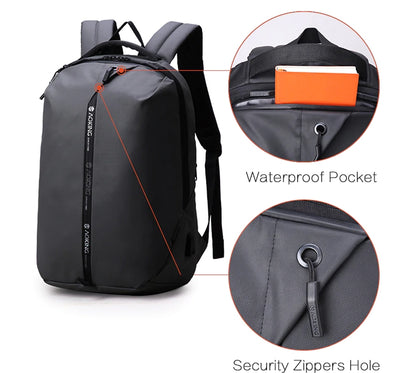 Laptop Backpacks Mens Luggage Strap Band USB Night Safety Waterproof