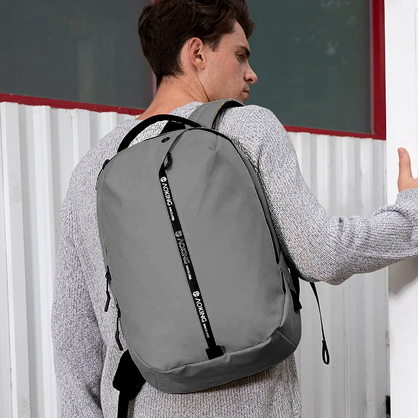 Laptop Backpacks Mens Luggage Strap Band USB Night Safety Waterproof