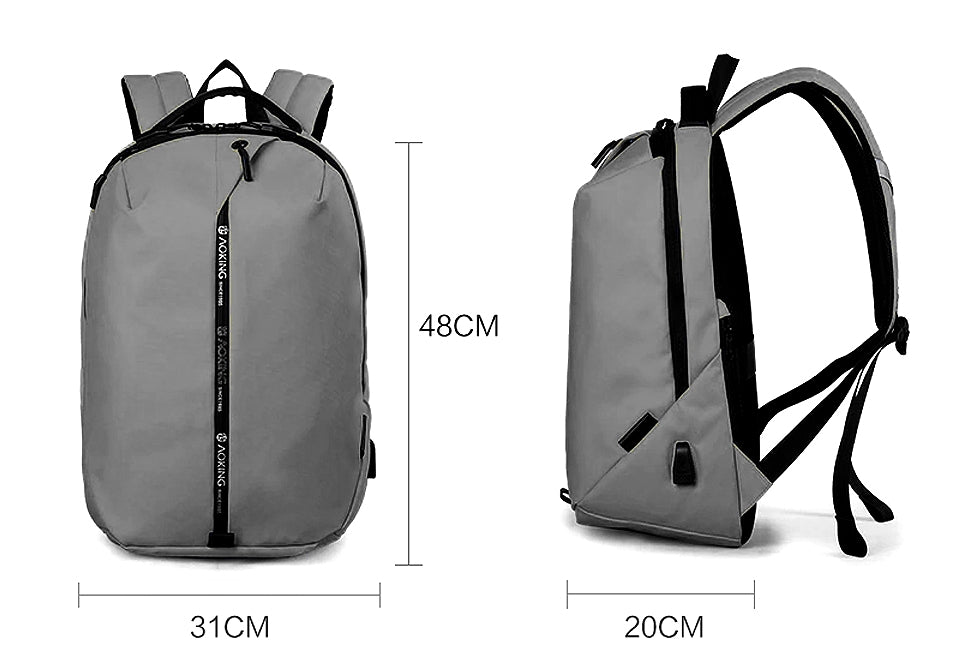 Laptop Backpacks Mens Luggage Strap Band USB Night Safety Waterproof