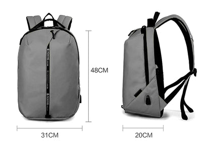 Laptop Backpacks Mens Luggage Strap Band USB Night Safety Waterproof