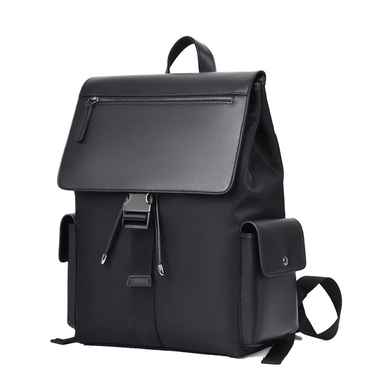 Faux leather best sale laptop backpack