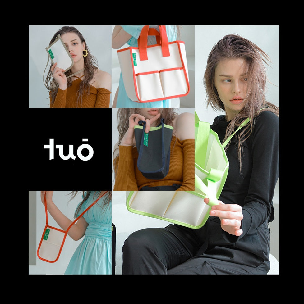 TUO Eco-Friendly Save Earth Shopper Handbags Womens Woven Vinyl Coated